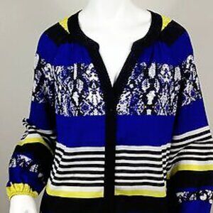 Calvin Klein Womens Button Front Blouse Small